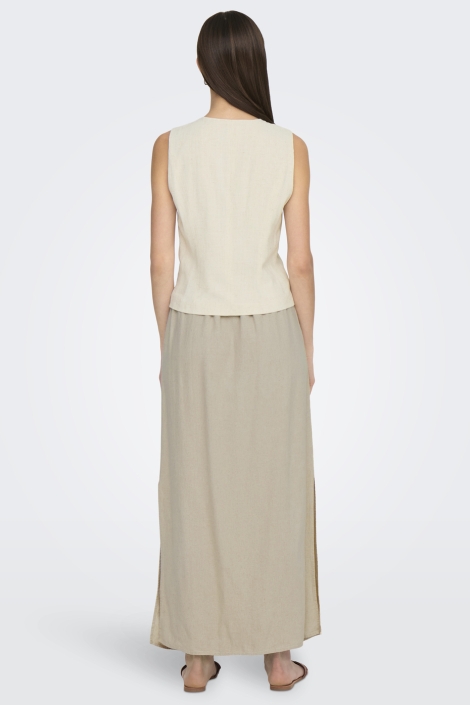 Only onliris-siesta s/l linen bl vest tl